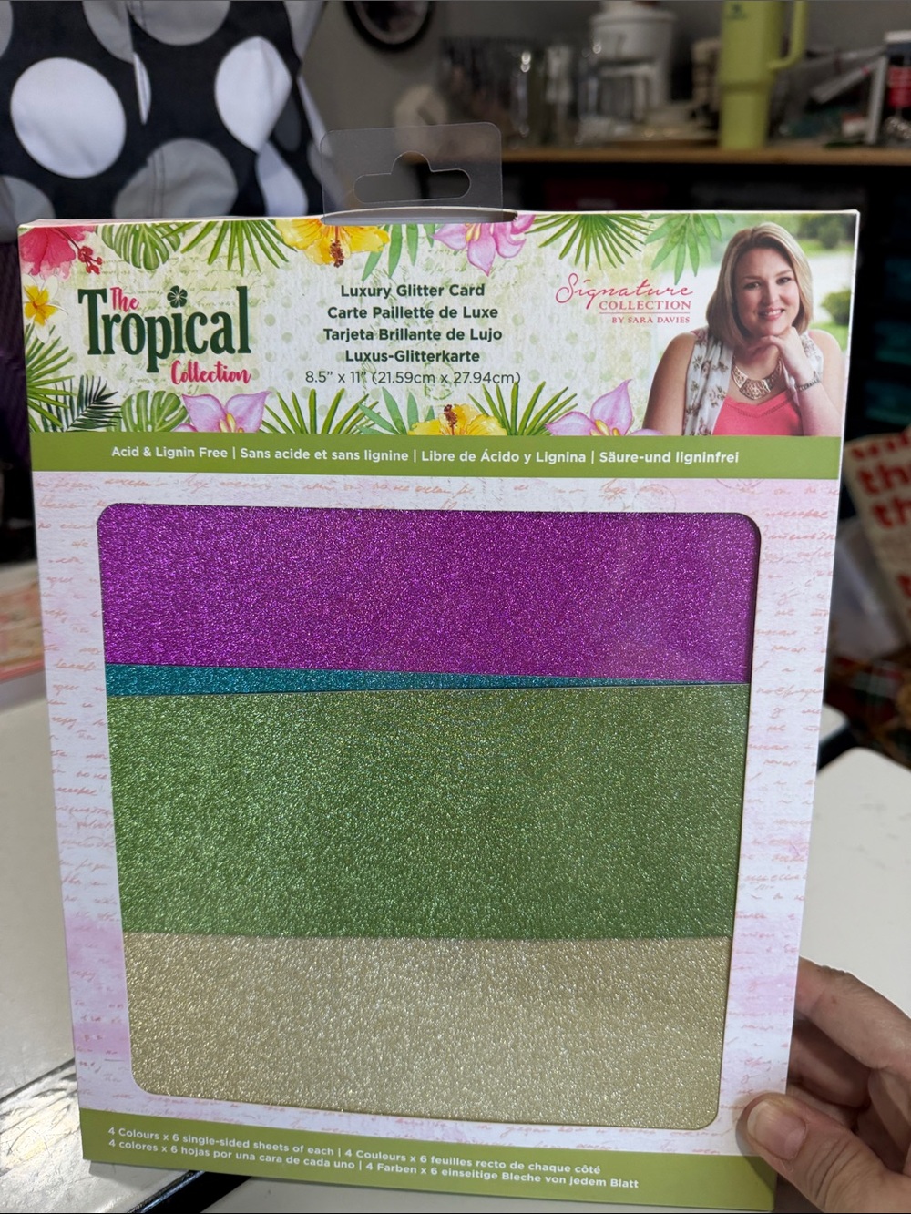Crafters Companion The Tropical Collection Luxury Glitter Card